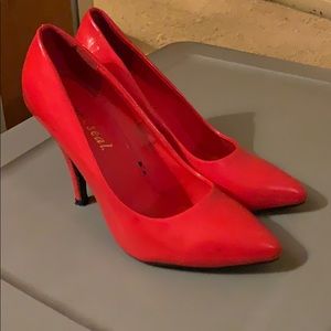 Patent leather red heels size 9